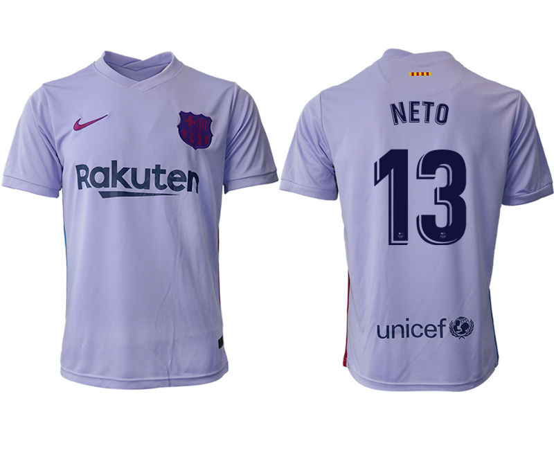 Men 2021-2022 Club Barcelona away aaa version purple #13 Soccer Jersey